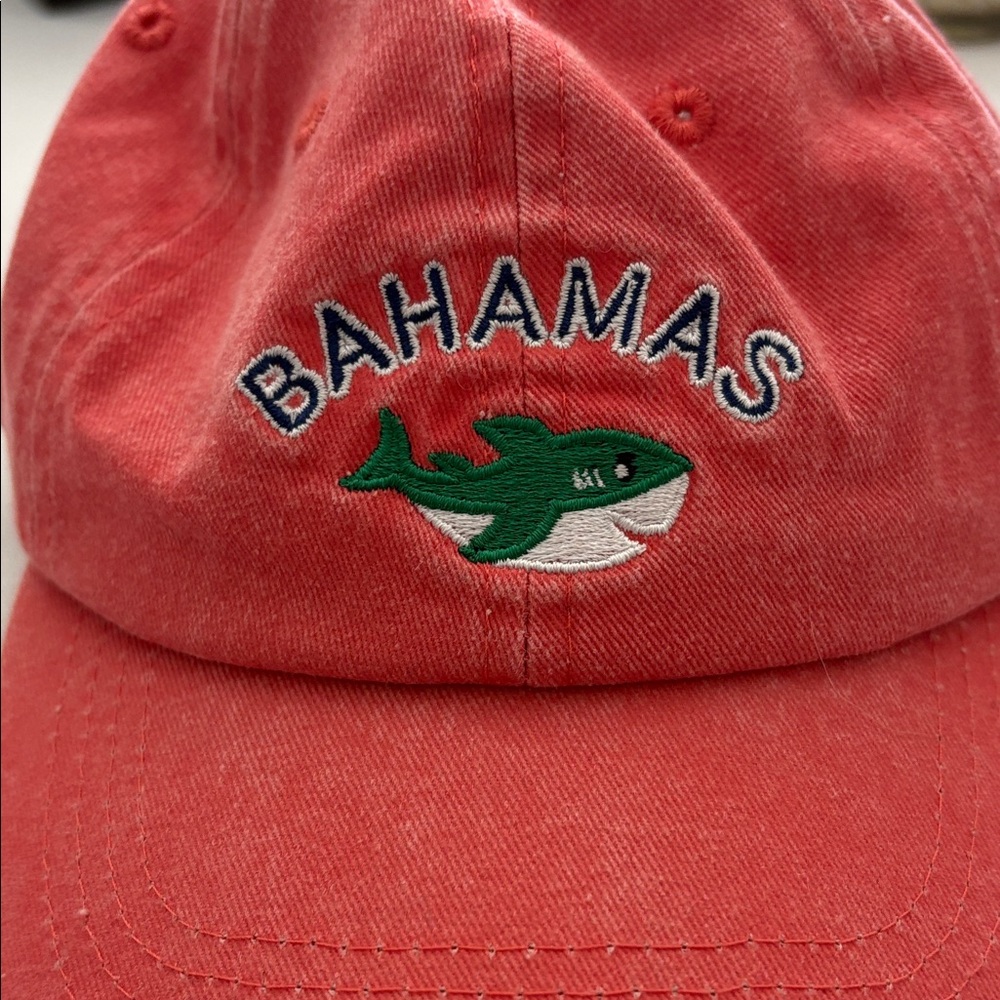 Coral Kids Cap with Bahamas Shark Embroidery